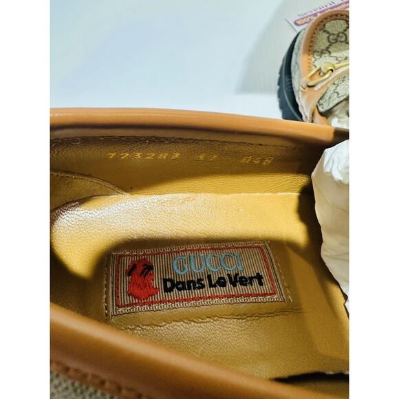 Gucci Platform Loafers 37/ US 7 Beige GG Monogram Horsebit Shoes NIB $1,150 - Picture 14 of 15